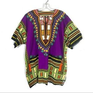 African tribal print unisex dashiki shirt size XXL